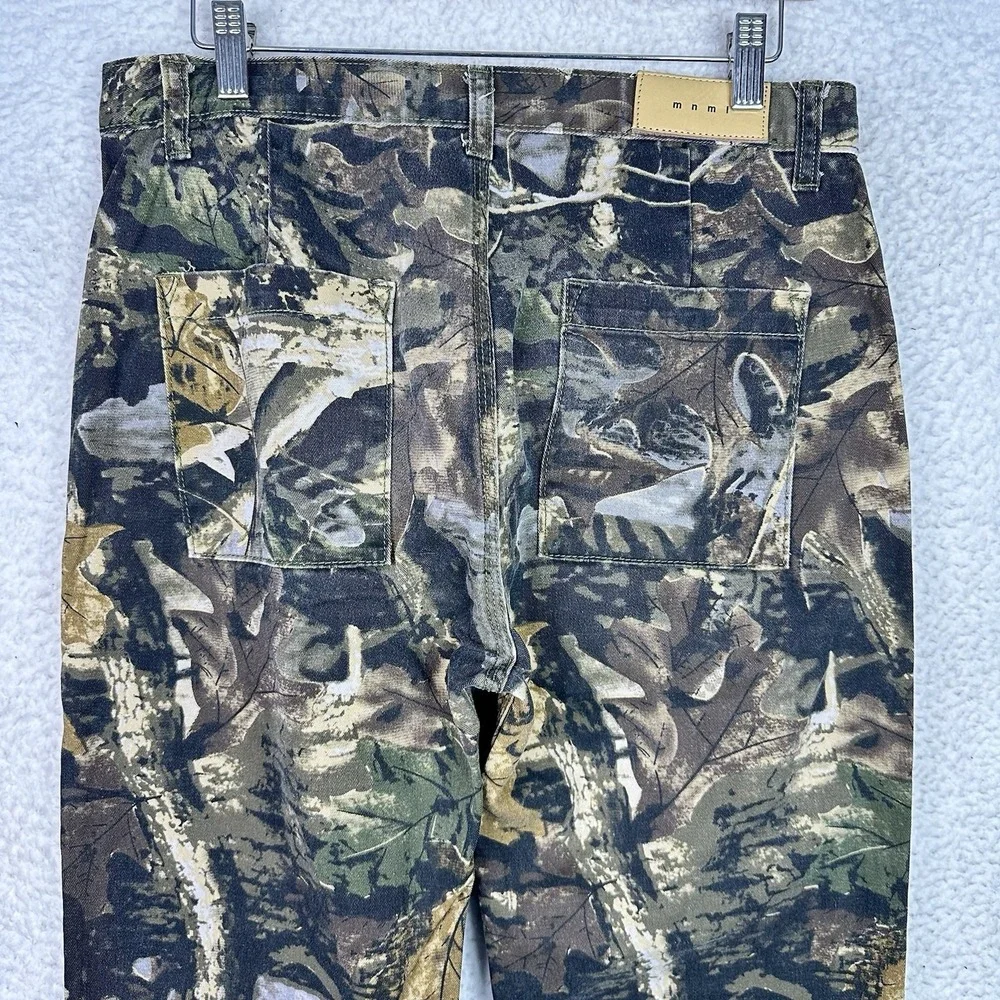 MNML Camo‎ Cargo Pants Woodland Camouflage Button Fly Tactical Workwear 30x32